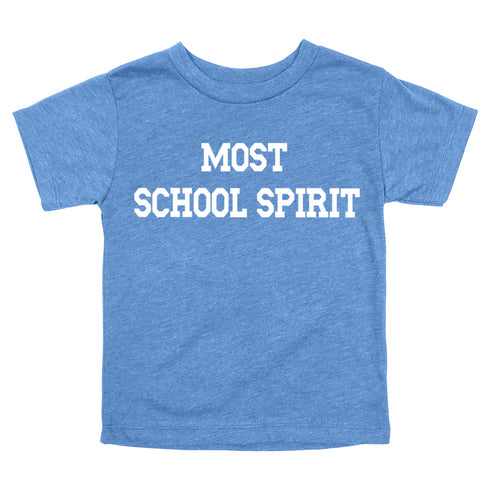 Back to School- "Most School Spirit" Kids Multiple Color T-shirt