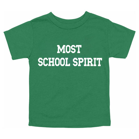 Back to School- "Most School Spirit" Kids Multiple Color T-shirt