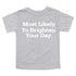 Back to School Superlatives- "Most Likely to Brighten Your Day" Multiple Color T-shirt