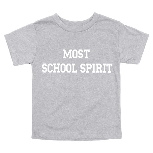 Back to School- "Most School Spirit" Kids Multiple Color T-shirt