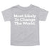 Back to School Superlatives- Most Likely to Change The World" Multiple Color T-shirt