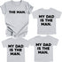 Dad Shirt Set - The Man/My Dad Is The Man - Heather Grey (2 Set Shirts)