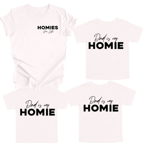 Daddy and Me Family Set - Pocket Style Homies for Life (Multiple Colors)