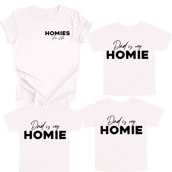 Daddy and Me Family Set - Pocket Style Homies for Life (Multiple Colors)