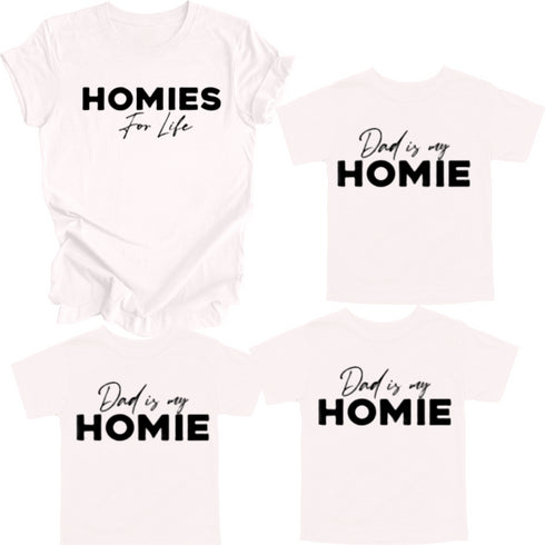 Matching Daddy and Me Set - Homies for Life (Multiple Colors)