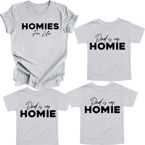Matching Father and Child Set - Homies for Life ( Multiple Colors)