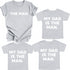 Dad Shirt Set - The Man/My Dad Is The Man - Heather Grey (2 Set Shirts)