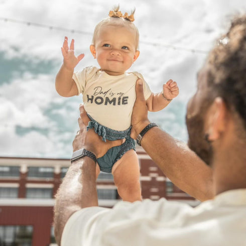 Dad Matching- Homies for life/ Dad is my Homie Matching Set of two (Natural)