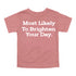 Back to School Superlatives- "Most Likely to Brighten Your Day" Multiple Color T-shirt