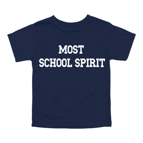 Back to School- "Most School Spirit" Kids Multiple Color T-shirt