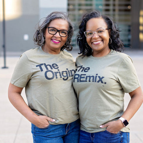 Mother/Daughter Matching The Original. The Remix. - Adult/Kid Shirts (Olive)