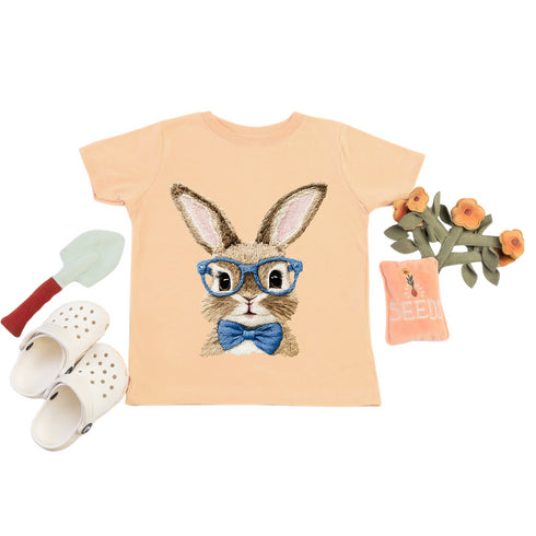 Vintage Easter Bunny with/Blue Bow Tie - Child/Adult T-shirt
