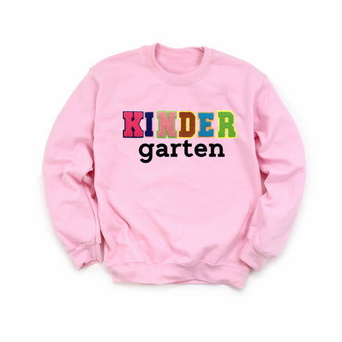Custom Kindergarten Mini Chenille Patch Sweatshirt