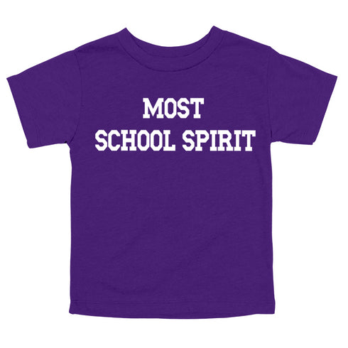 Back to School- "Most School Spirit" Kids Multiple Color T-shirt