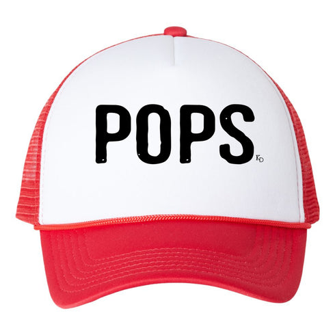 Family Hats - Moms, Pops, Shorty (red/white)