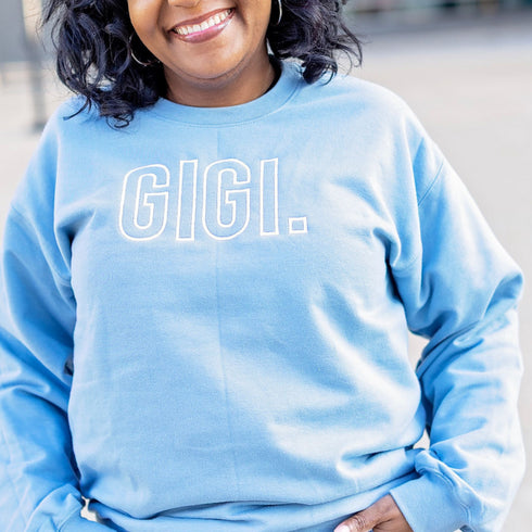 PERSONALIZE - Embroidered Sweatshirt, Gift for Mom - (Multiple Colors) ENTER YOUR CUSTOM NAME