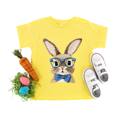 Vintage Easter Bunny with/Blue Bow Tie - Child/Adult T-shirt