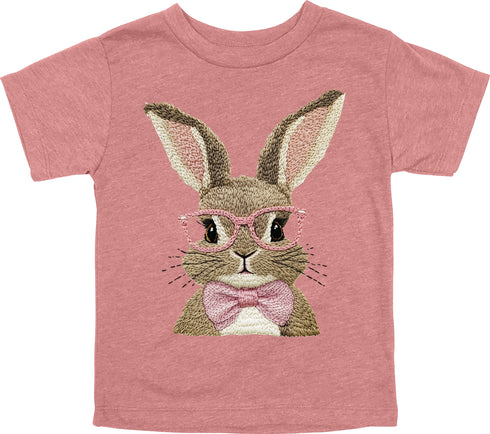 Vintage Easter Bunny with/Pink Bow Tie - Child/Adult T-shirt