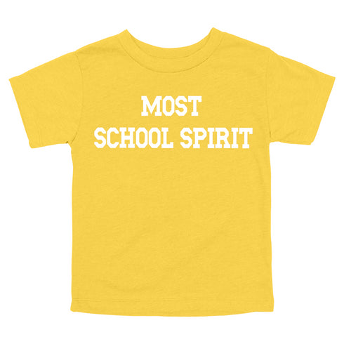 Back to School- "Most School Spirit" Kids Multiple Color T-shirt