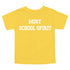 Back to School- "Most School Spirit" Kids Multiple Color T-shirt