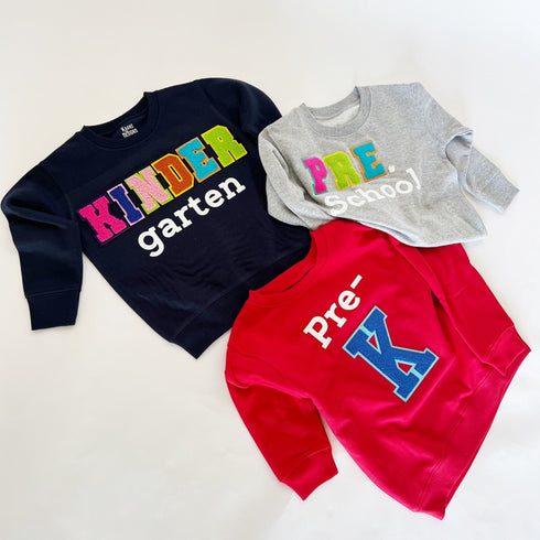 Custom Pre-K Chenille Patch and Print Sweatshirt