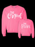 The Original The Remix The Encore® Curvy Script Sweatshirts- Highlighter Pink