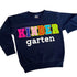 kindergarten shirt, first day of school outfit, pullover sweatshirt, custom, patches