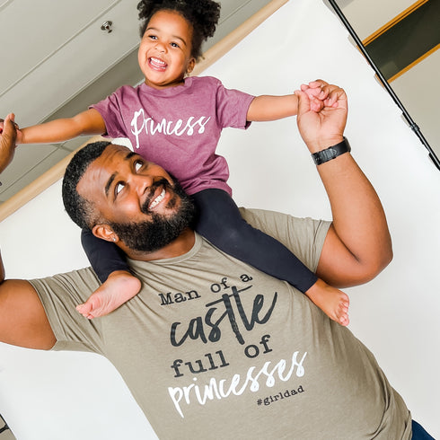 Dad/Just Like Dad - Varsity | Set of 2 Shirts - OLIVE w/ BLACK | Father and Son Shirts | Father's Day Gift | Father and Daughter Shirts