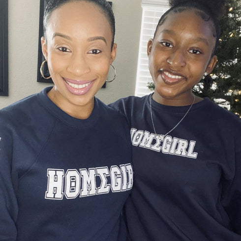 Mama's Girl Set (Navy) - Homegirl + Girlfriend Pullover Greek