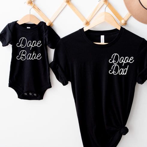 dad and babe tee, aspen company, baby shirt, fathers day