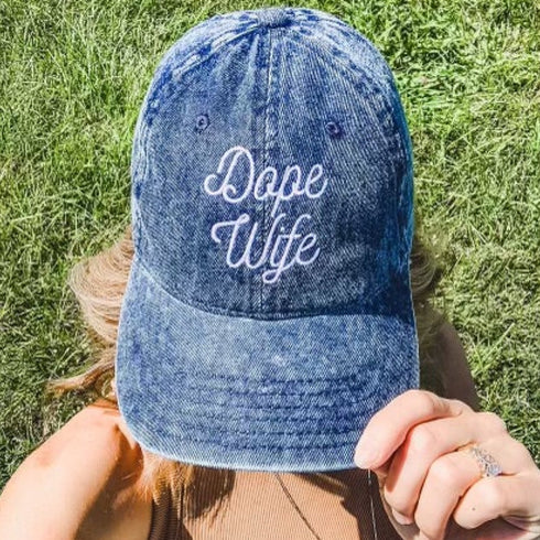 fiance, wifey hat wifey wedding party gift wedding hat wedding day Vintage Dad Hat The Dad Hat wife dope wife something blue Dad Hat bridal shower gift baseball cap Bachelorette Party Gift anniversary gift adjustable hat acid blue jean