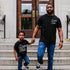 dad and son matching tshirt sets that says dope dad and dope kid for matching graphic shirts