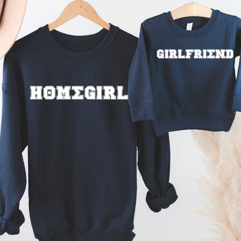 bestfriends friends matching besties sisters girl mom funny shirt greek letters, girl mom, mommys girl, girls trip outfit, women clothing, pair, mama girl, matching mom and daughters, besties, bestfriend, friend rough, auntie, aunt, grandma