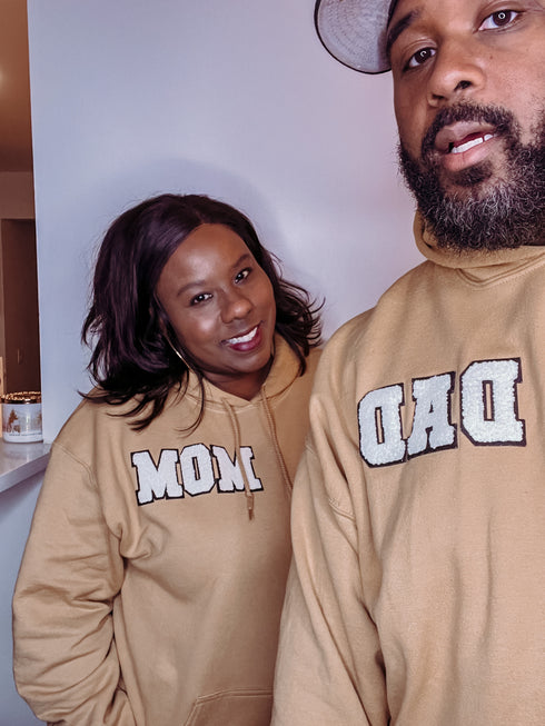 Family - Custom Letter Patch Hoodie ( Multiple Colors)