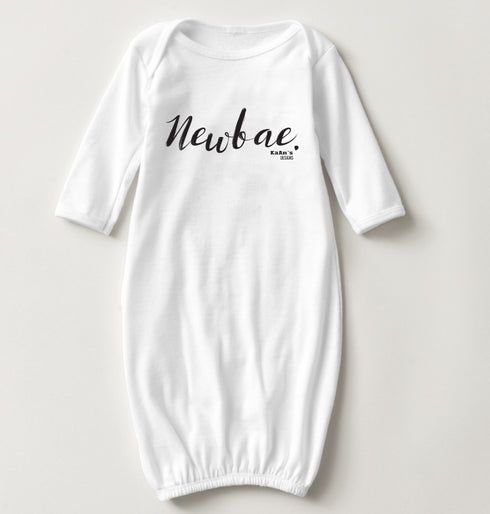 organic cotton, baby gown, newborn, baby shower gift, babies, unisex, white gown, sleeper, onepiece