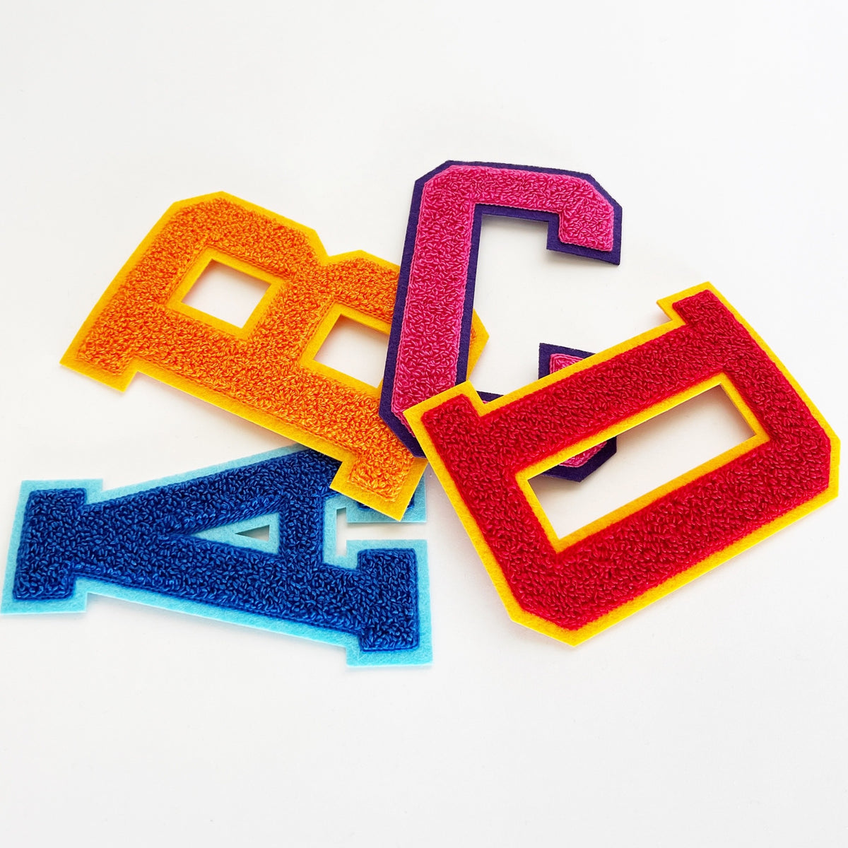 Multi-Color Mini Varsity Letters- Iron Chenille Patches – KaAn's Designs
