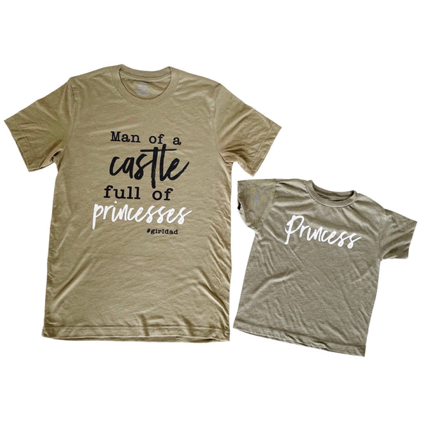 Girl Dad Shirt | Daddy and Me | Father's Day | 2 Set | Matching T-shirt | Mens Family | Clothing for Dads | Dad Girl | Princess | Man of a Castle | Kaans Designs | New Dad | Toddler Shirts | Girl Toddler | Tops Tees | Daddy's Girl | Girl Dad T-shirt | Daddy | Mini Me | Girl Clothing | Matching Dad and Child