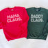 Red mama claus sweatshirt green daddy Claus sweatshirt for Christmas matching