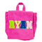 mini backpack, backpack, book bag, custom patches, letter patch, name on bag, initials, customize, personalize bag, patches, iron on patches, pink bag, chenille patch