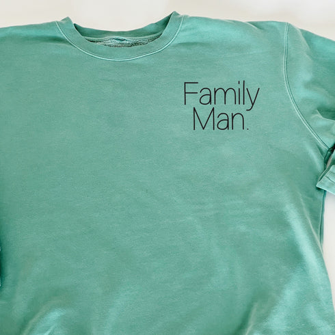 Family Man. Pocket Style - Fatherhood design- T-shirt and Pullover Option