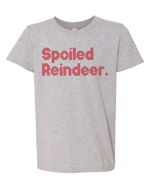 Heather grey spoiled reindeer shirt