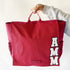 backpack, personalise, wine bag, with customized white letter patch