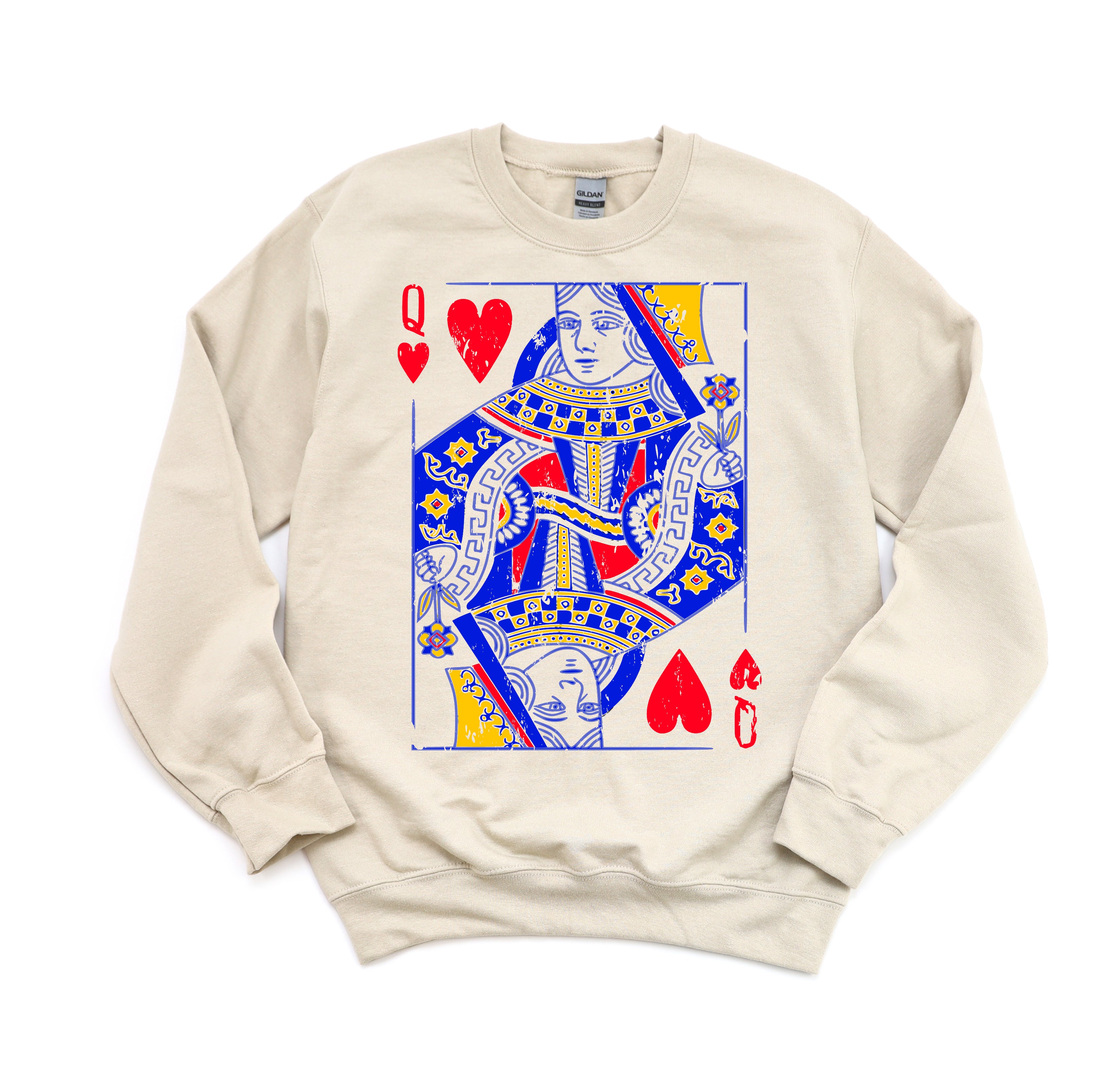 Oversized Sweatshirt Queen Of Hearts Sweater Queen Of Hearts Adult